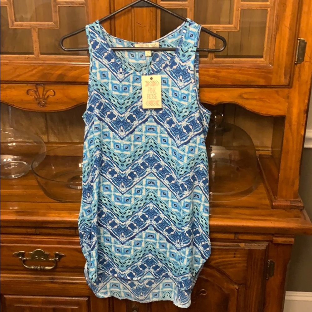 NWT - Pink Rose Sheer Tank Top